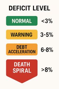 US deficit zone graphic