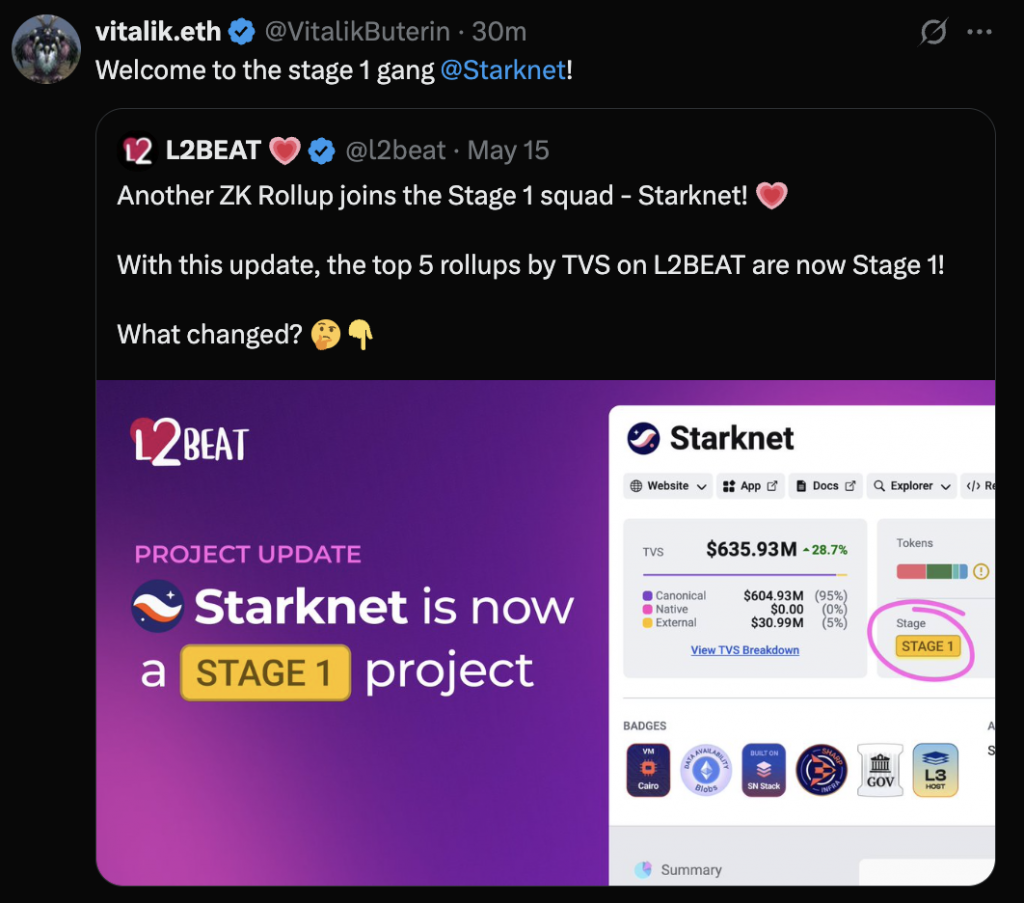 Vitalik starknet Stage 1